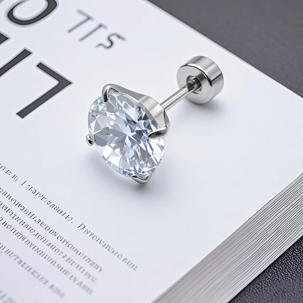 Minimalistische Mode-Ohrstecker aus Zirkon und Edelstahl, Liebes-Piercing-Schmuck, AAA-Qualität, 0,8/1,2x6mm, Größe 3-8mm – Detail 4