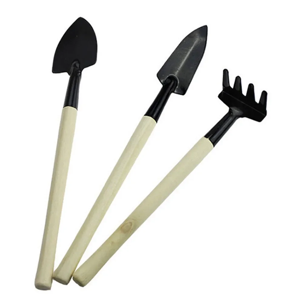 3pcs Indoor Gardening Mini Garden Tools Flower Planting Tools Clear Soil Depth Convenience And Practicality Iron Shovel