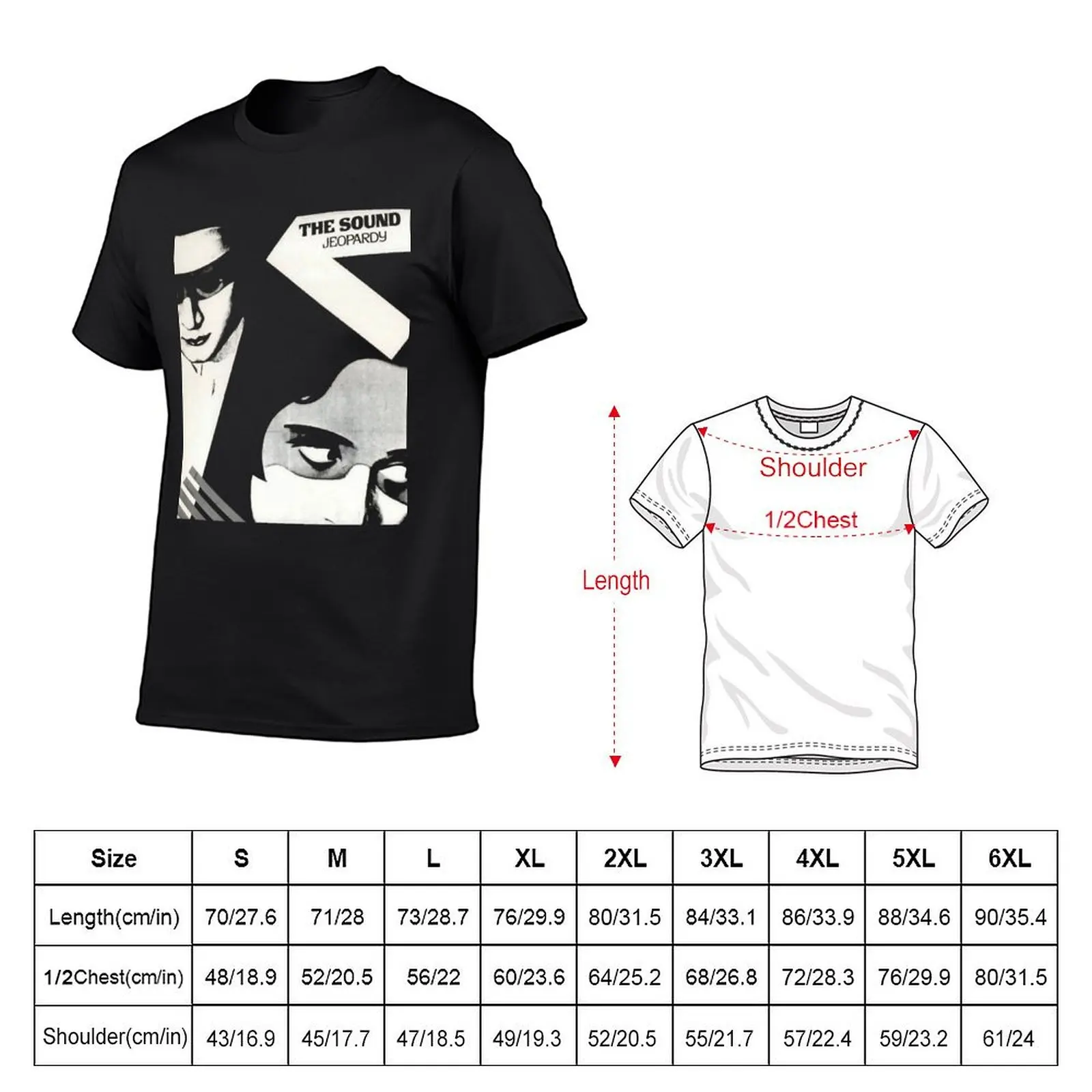 The Sound-JeopContinuous T-shirts pretas para homens, Customs Tops