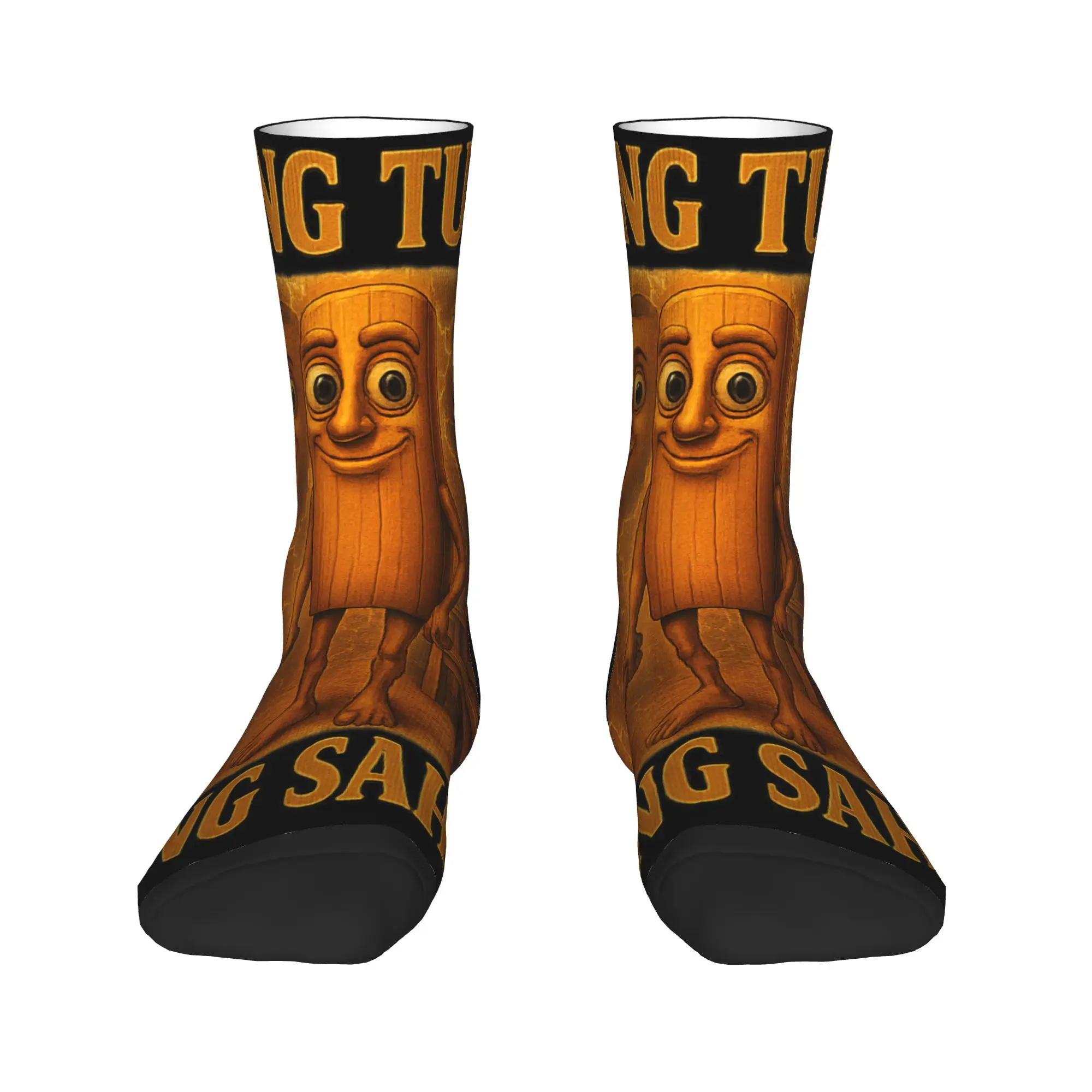 

Tung Tung Tung Sahur Italian Brainrot Meme Socks Trendy Stockings Unisex Men Medium Soft Cycling Socks Winter Graphic Anti Socks