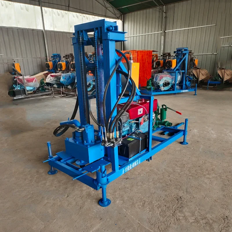 China Manufacturer Electric Small Drilling Rig Machine Dises Engine Hydraulic Drilling Rig Diesel Water Well Drilling Rig for US