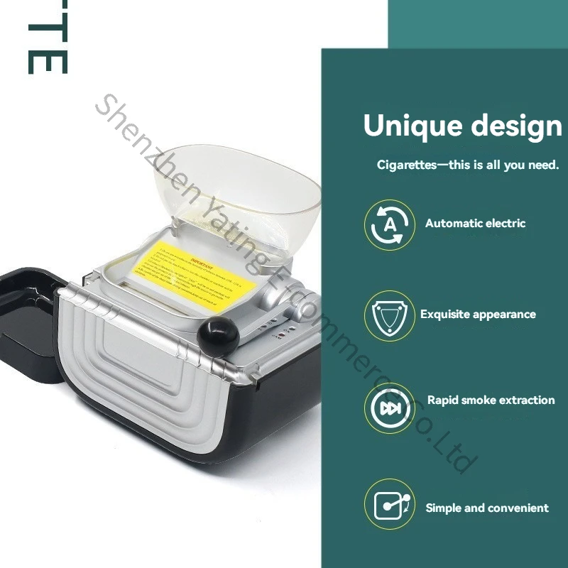 Automatic Electric Cigarette Rolling Machine Tobacco Filler Maker for 5.5/6.5mm Pipes and Tubes DIY Smoking Accessory