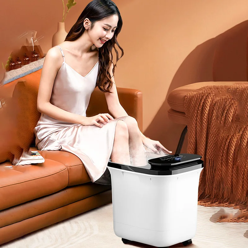 Electric Massage Foot Soaking Massage Spa Heating Constant Temperature Foot Bath Tub For Home To Promote Blood Circulatio