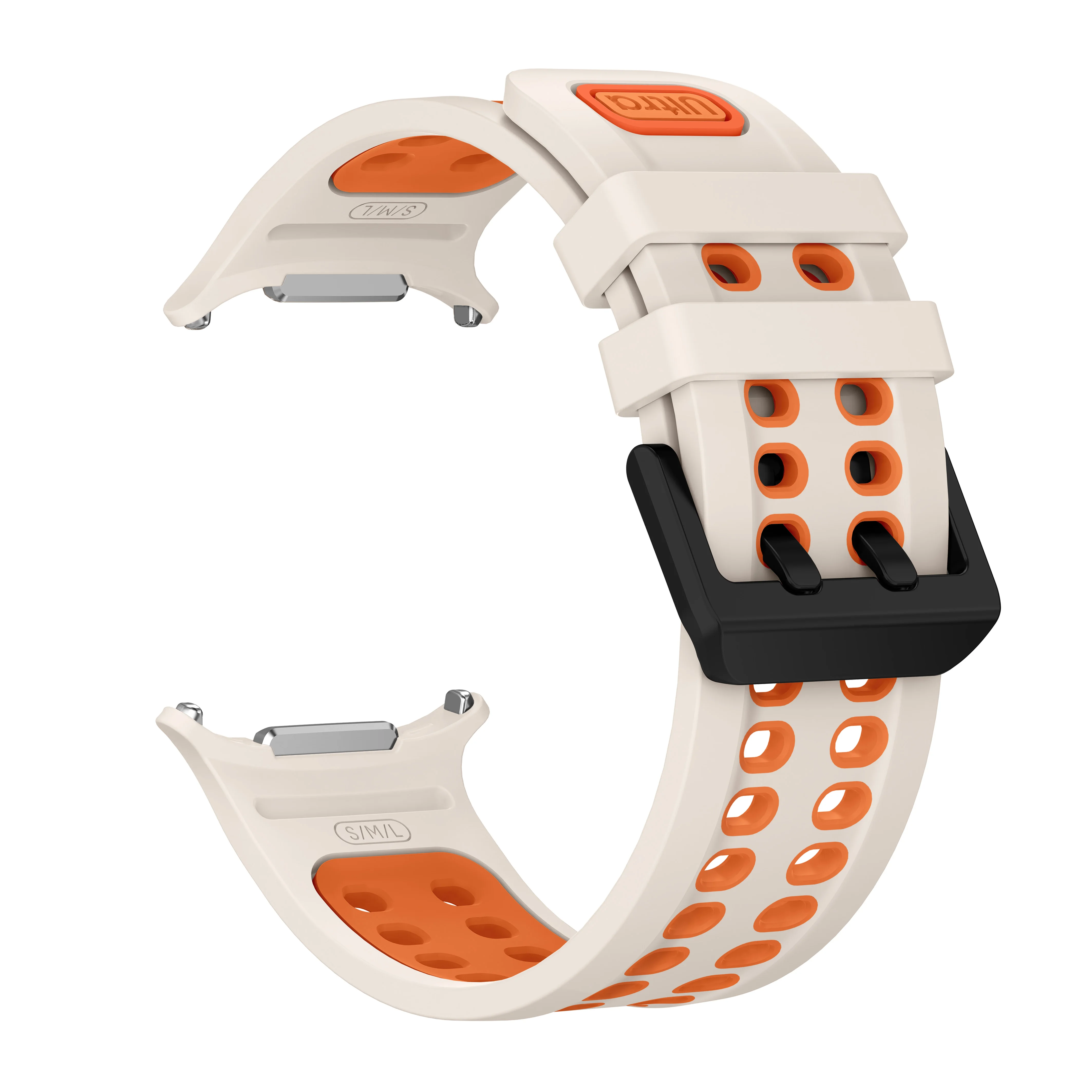 Two-tone Silicone Strap For Samsung Galaxy Watch Ultra 2025 Outdoor Sports Breathable Bracelet Correa for Galaxy Watch Ultra 2