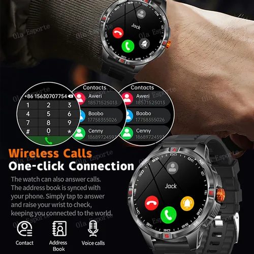 Imagen 2 del producto T-rex 3 militar 1000mAh batería reloj inteligente 10ATM impermeable GPS Track Compassr Bluetooth llamada AMOLED hombres natación deporte Smartwatch