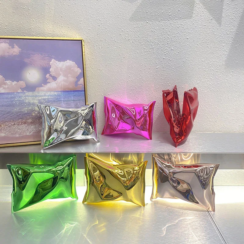 

Creative Candy Shaped Acrylic Bag Fashion Irregular Pleated Shoulder Bag Women's Versatile Mini Crossbody Bag Handbag Female