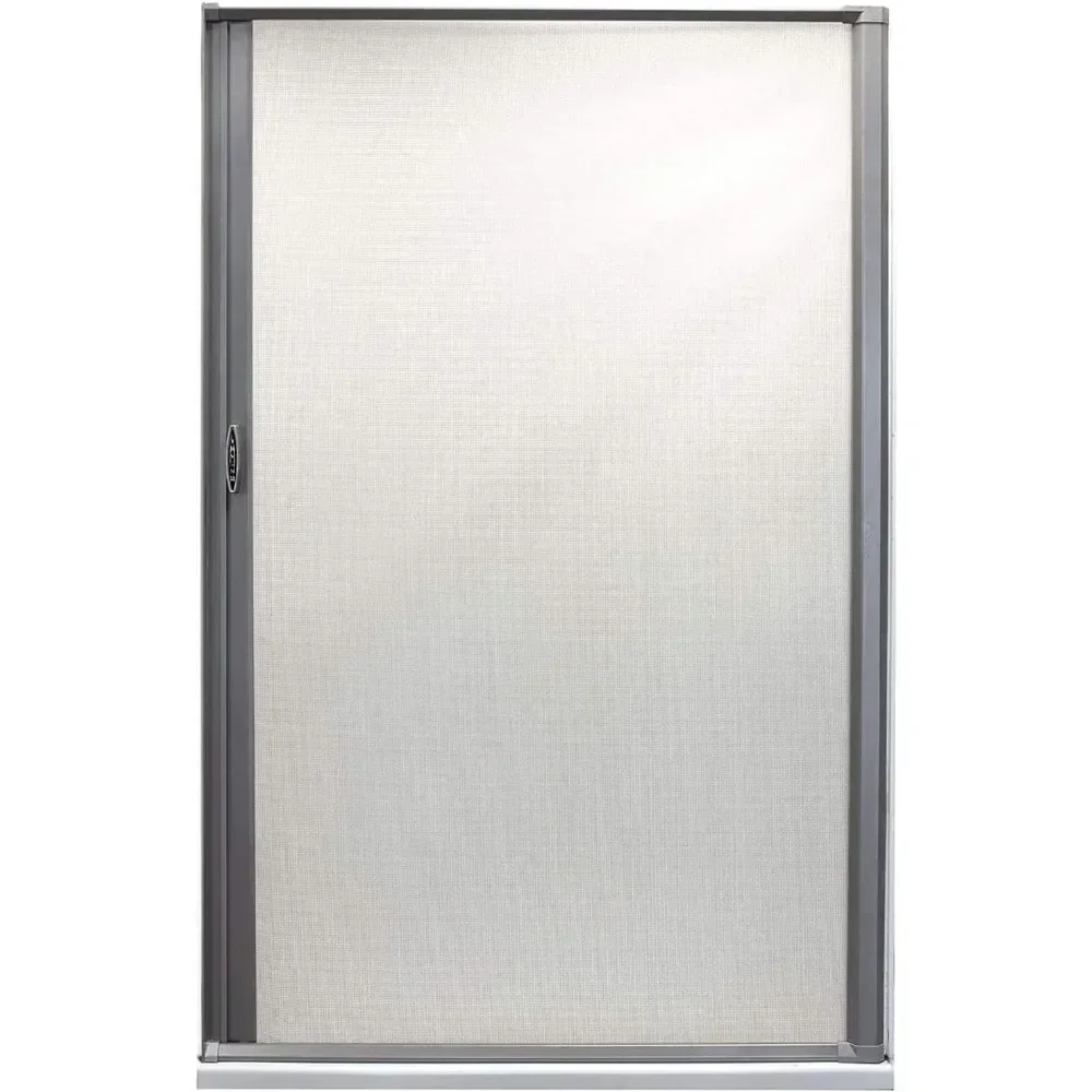 

RV Retractable Rolling Shower Doors | 4 Sizes - 2 Color Options | Replacement Shower Door | Woven Mesh Vinyl (36W x 67H, Platinu