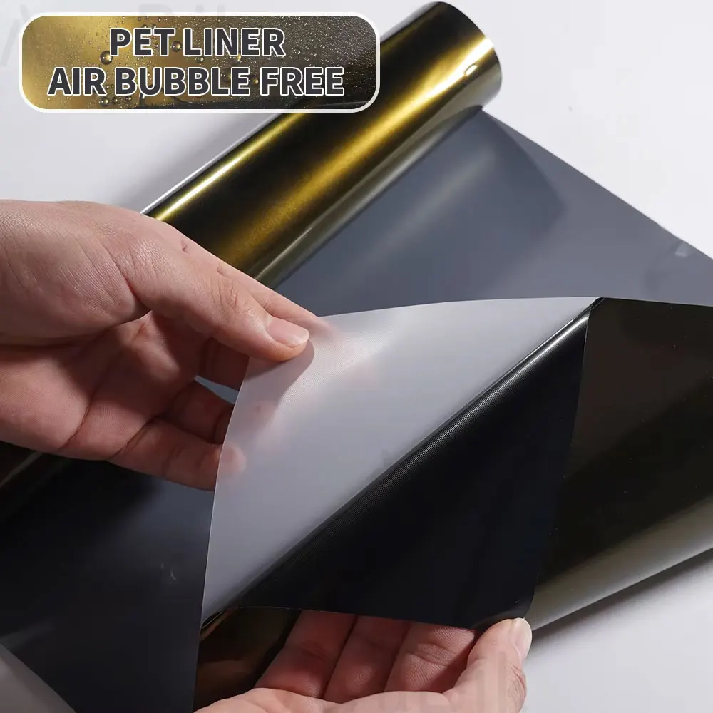 10/50cm x152cm High Quality Gloss Matellic Midnight Gold PET Car Color Change Vinyl Wrap Film Self-Adhesive Motorcycle Car Decal