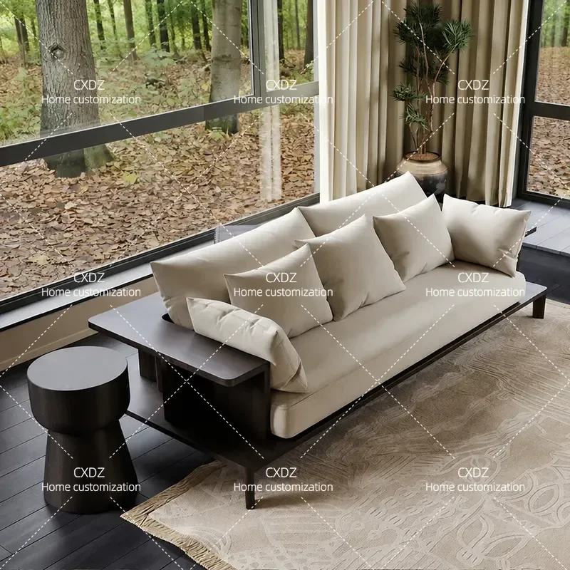 Modern Simple Straight Row Sofa Combination for Hotel Lobby Homestay Model Room Living Room Furniture Customization
