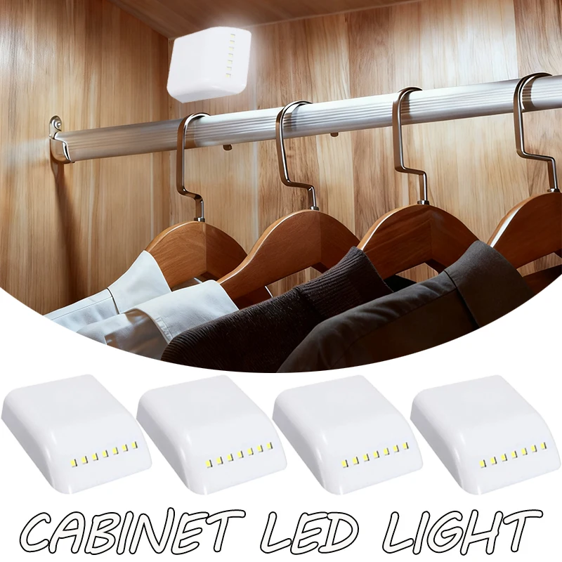Motion Sensor Cabinet Light, LED Closet Lamp Battery Not Included,Wireless Wardrobe Lighting for Kitchen Hallway Indoor Cupboard