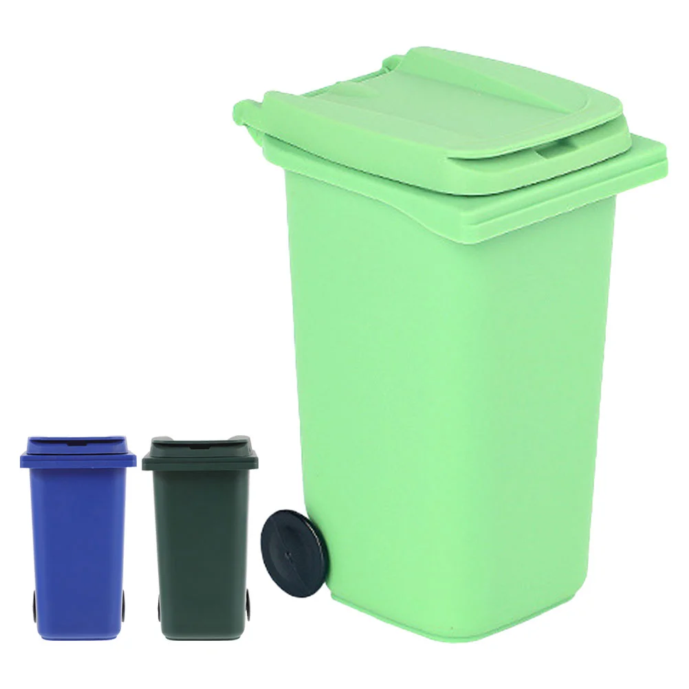 Trash Can Pencil Holder Mini Bin Holders for Desk Cute Car Plastic Office Desktop Cans