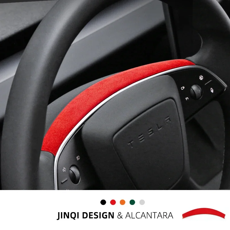 

Suitable for Tesla Huan new version model3/Y steering wheel, decorative stickers, flip fur, interior modification
