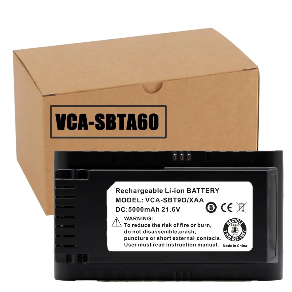

21.6V 5000mAh VCA-SBT90/XAA Rechargeable Battery for Samsung Jet 75/75+/90 VS20R9046T3/AA Cordless Vacuum.