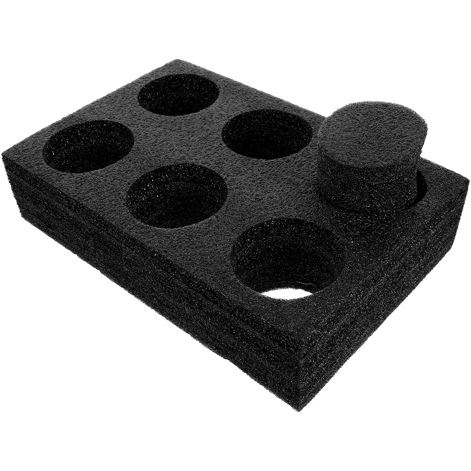 

Six Hole Cup Holder Black Coffee Drink Water Take Away Beverage Carrier Tray Practical For Cold Drinks Milk Tea