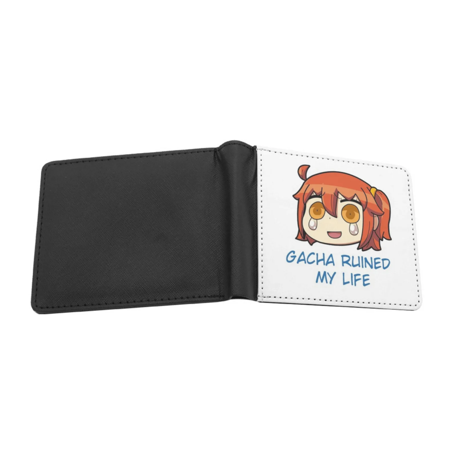 Fgo Gacha Ruined My Life Men's Wallet New Fashion Short Cash Purse Card Holder Wallet Fgo Fate Grand Order Gudako Gacha Ruin