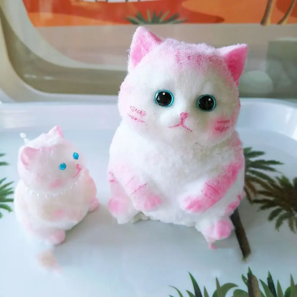 Poupée grand chat à rebond lent, jouet à presser, Simulation colorée, jouets à presser, dessin animé, chat doux, Fidget, Mini ornements