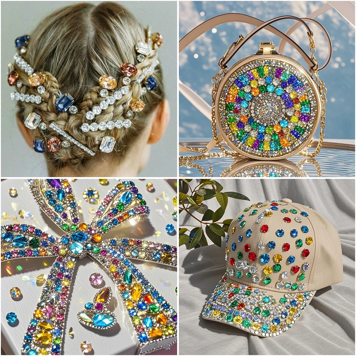 30pcs/lot Stainless Steel Rhinestones With Claw Metal Round Crystal Beads Gold Base For DIY Clothes Sewing Accessories