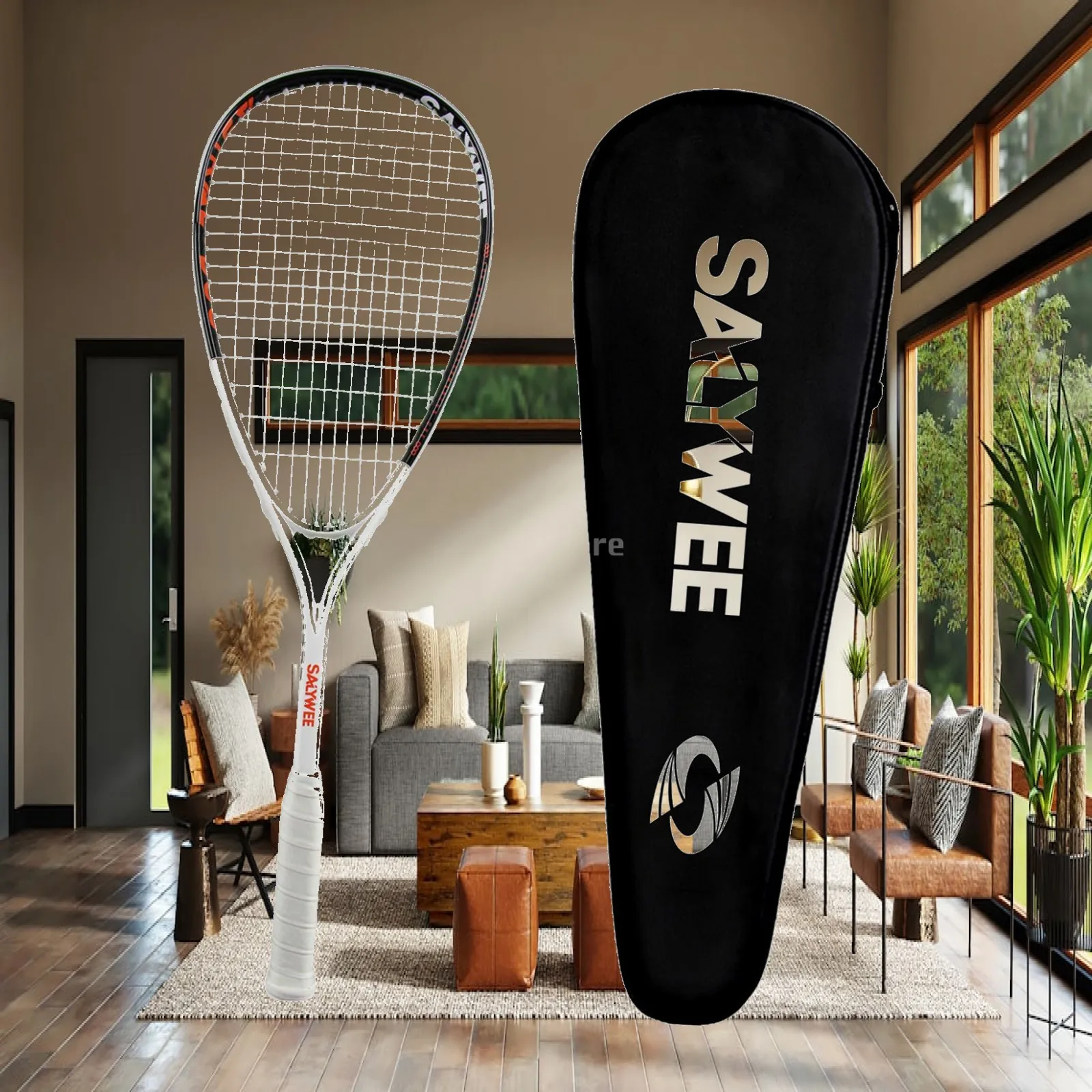 

Carbon Fiber Squash Racket, Squash Training Paddle, Outdoor Teardrop Squash Racket
