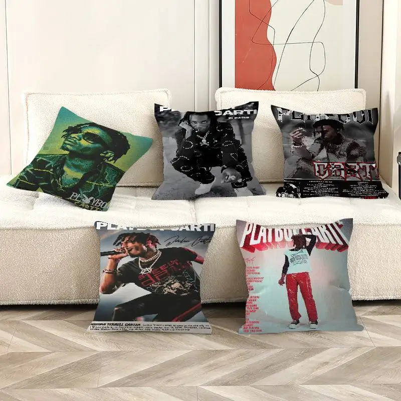

P-Playboi C-Carti Pillowcase Toon Gift Cushion Cover Bedroom Home Sofa Chair Seat Decor Pillow Case