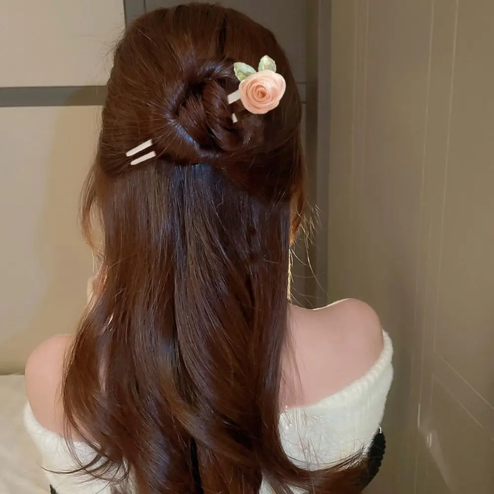 

Exquisite Flower U Shape Hairpin Hair Sticks for Buns Hair Chopstick Chinese Style Hair Stick Hanfu Headwear Hair Fork Women