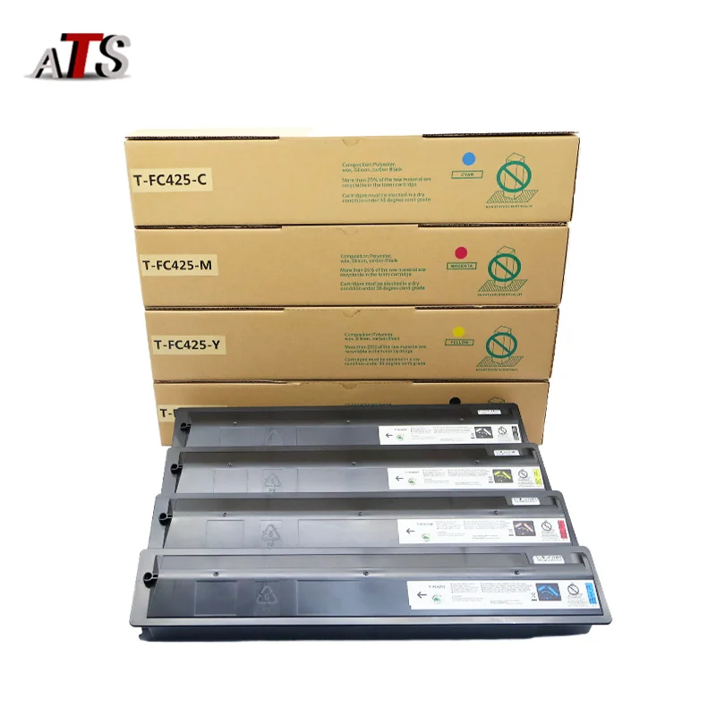 4PCS/Set TFC425 T-FC425 Toner Cartridge for Toshiba E-Studio 2020 2520 2525 3025 4525AC Compatiable Color Toner New Japan