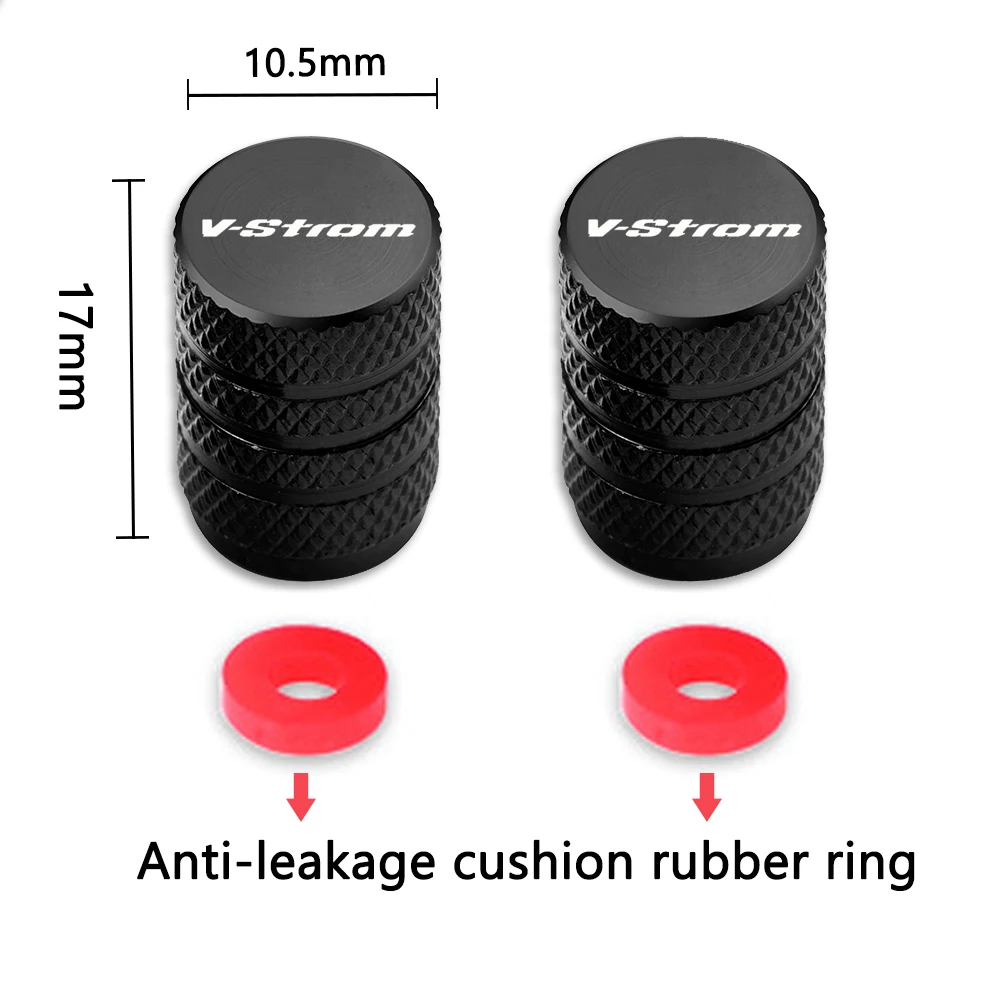 2PCS For SUZUKI V-Strom V Strom DL650 DL 650 Vstrom XT 2011-2023 Motorcycle CNC Aluminum Tire Valve Air Port Stem Cover Caps