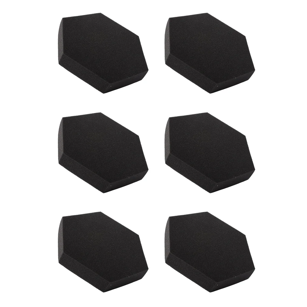 

6 Pcs Hexagon Sound absorbing Cotton Insulation Board Noise Reduction Wall Panel Acoustic Absorption Tiles Soundproof Panels