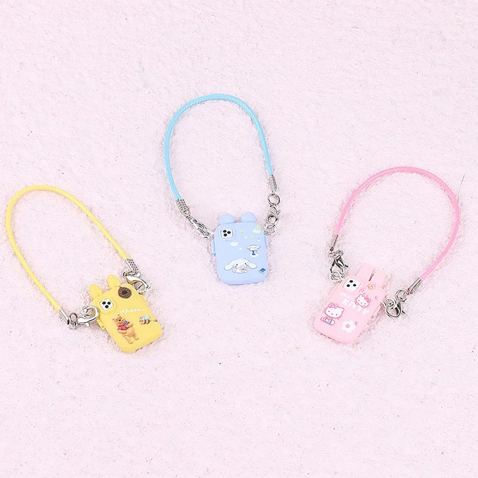 Per accessori Labubu per accessori Crybaby Borsa per telefono per fotocamera in stile cartone animato Accessori per bambole in peluche Regalo di compleanno per ventaglio pendente