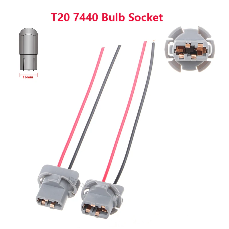 2x For Toyota Corolla Camry Citroen C4 Rear Turn Signal Light T20 7440 Bulb Lamp Holder Socket Accessories