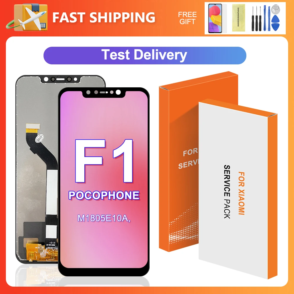 For Xiaomi Poco F1 6.18''For  Mi Pocophone F1 M1805E10A LCD Display Touch Screen Digitizer Assembly Replacement