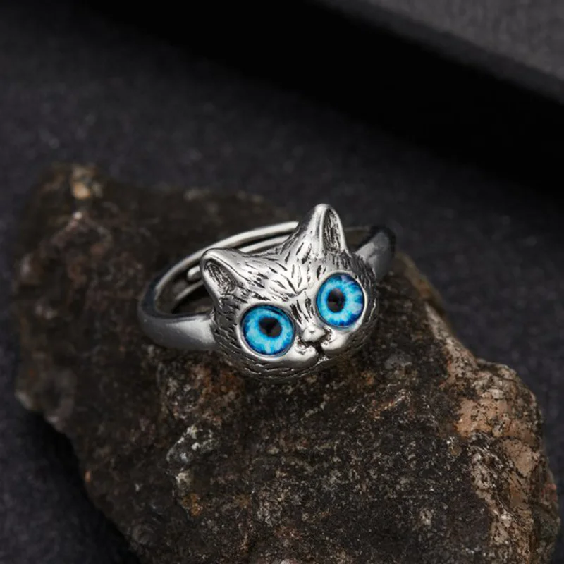 Fashion Fish Owl Cat Open Ring for Women Men Cute Finger Cuff Jewelry Animal Snake Rabbit Frog Eye Party Wedding Couple Gifts