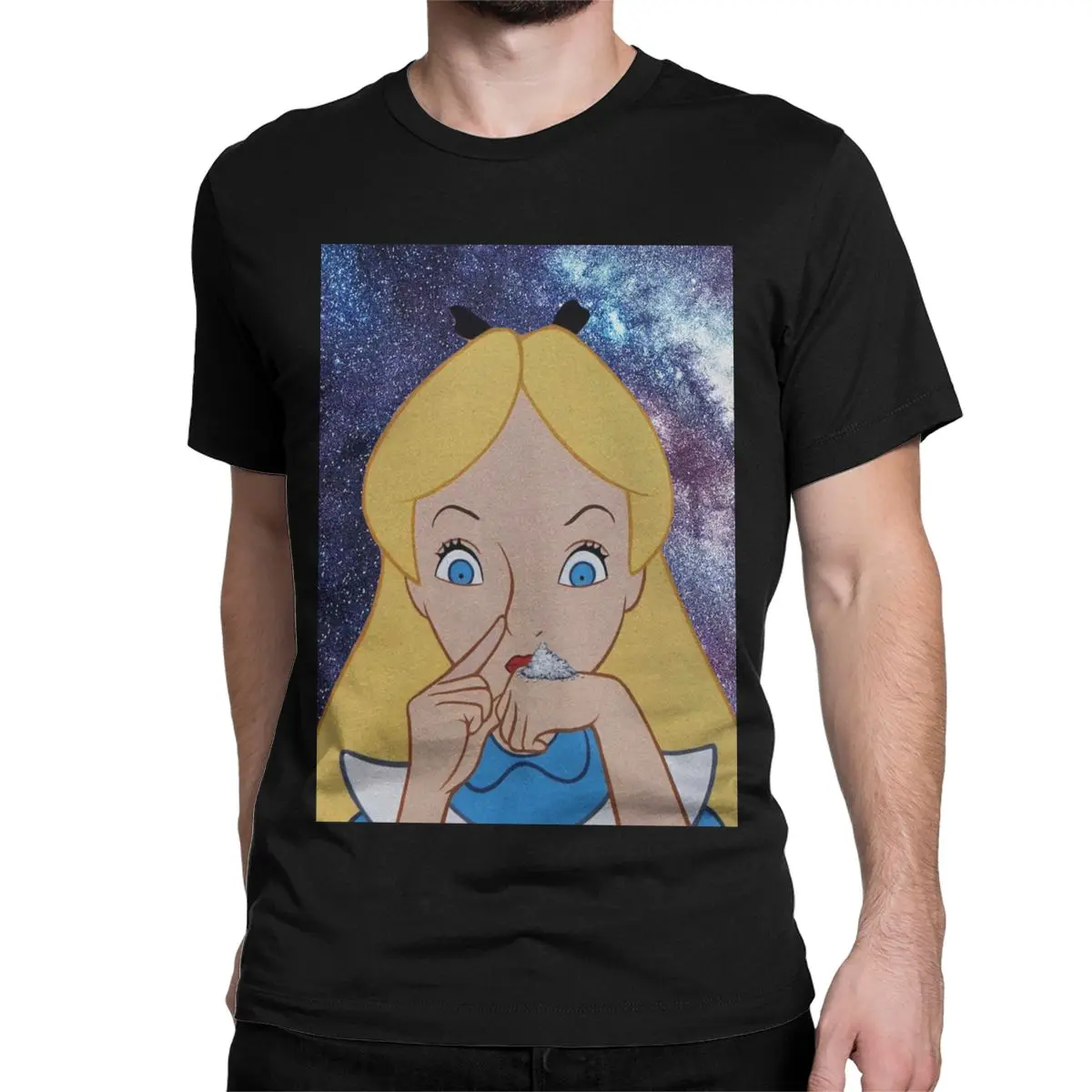 Alice In Wonderland Anime Men Women's T Shirt Novelty Tee Shirt Short Sleeve Crew Neck T-Shirt Cotton Summer Clothes