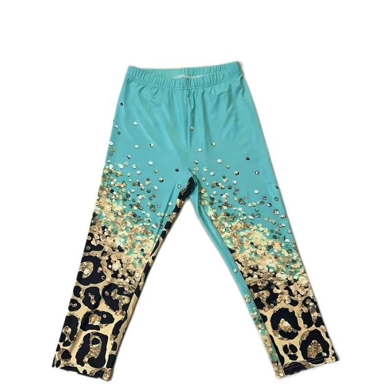 Sommer Damen bekleidung bedruckte Capris Leggings lässig Slim Fit hoch taillierte Polka Dot Leoparden muster Leggings