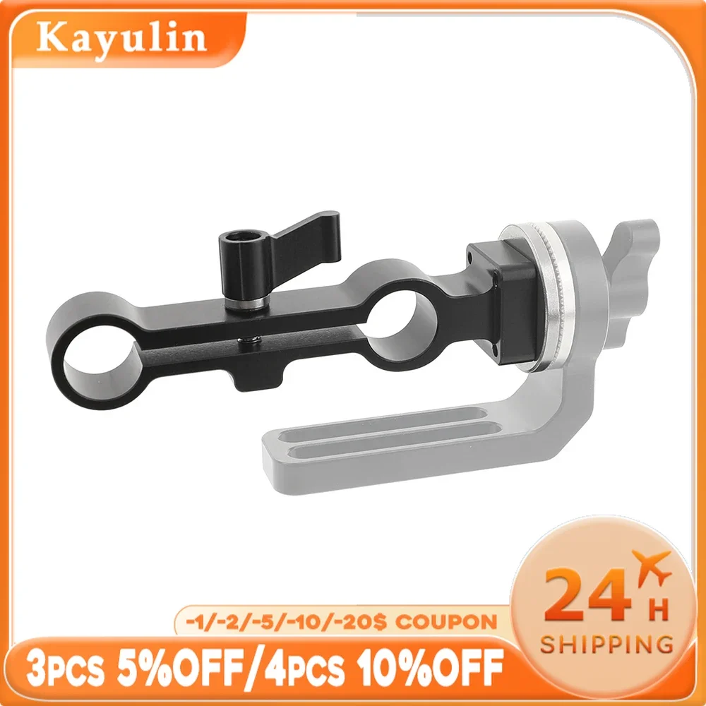 Kayulin 15mm Double Rod Clamp with M6 ARRI Style Rosette Mount 15mm Rod Clamp Arri Rosetter Lock Threaded Hole New Arrival