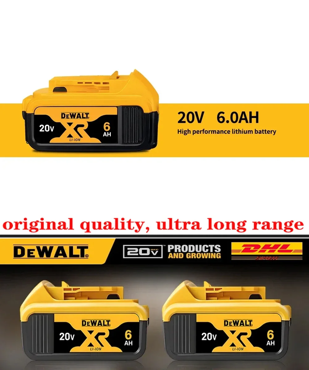 100% Brand New High-power Original DEWALT 5AH 6AH 9AH DCB203 18V 20V 60V Lithium-ion Battery For Dewalt DCB206 DCB205 DCB204