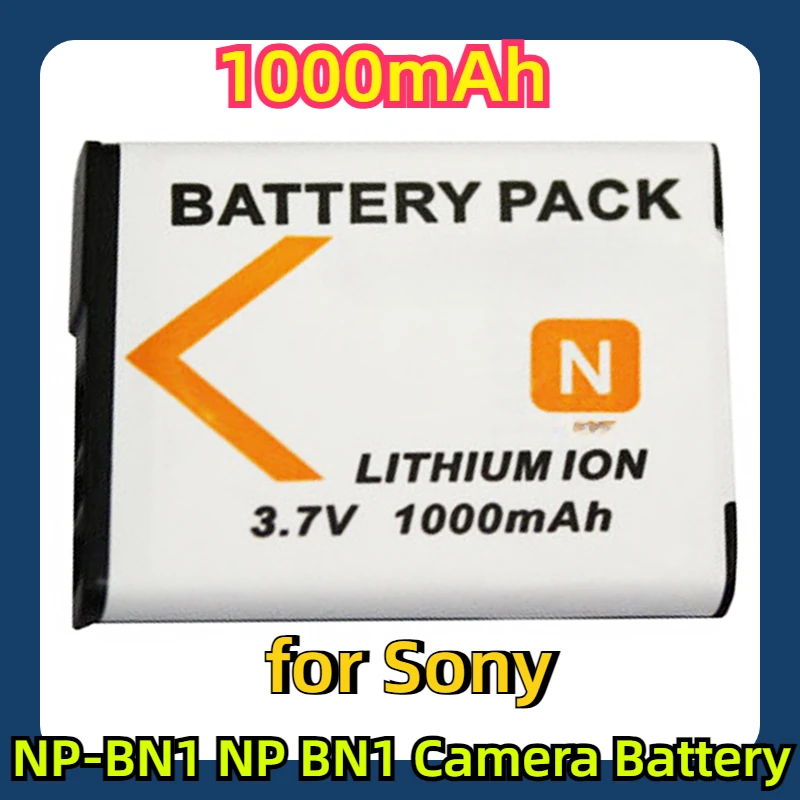 1000mAh for Sony DSC-WX7 DSC-W830 DSC-TF1 DSC-TX66 DSC-TX100V DSC-TX200V DSC-QX30 DSC-QX10 NP-BN1 NP BN1 Camera Battery