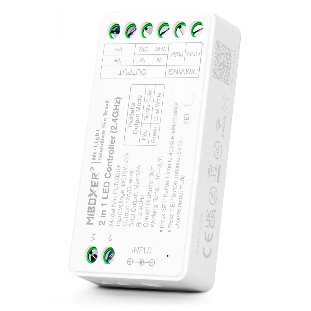 ATA BOXER-Contrôleur sans fil, gradateur de document unique, CCT RGB RGBW RGB + CCT FUT0ino S 3 en 1, DC 12V -24V 2.4G RF FUT035S + 2 en 1