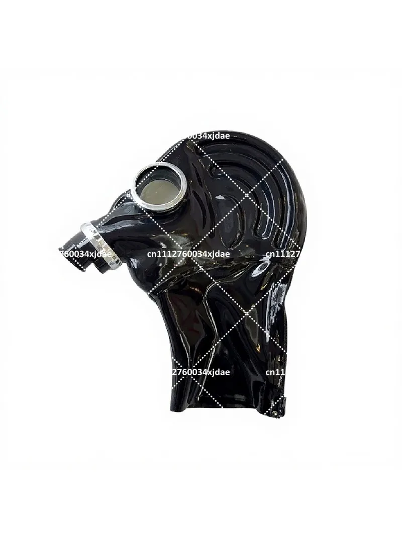 Gas Mask Hood Breath Control Latex Rubber Mask Cosplay Headgear Party Costume Wear