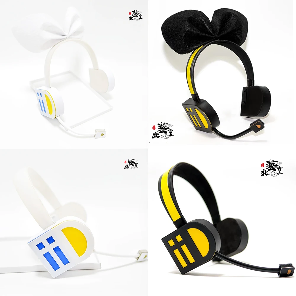 

Kagamine Rin Len реквизит для косплея светодиодный светильник наушники гарнитура головные уборы модель наушников аксессуары повязка для волос светящаяся