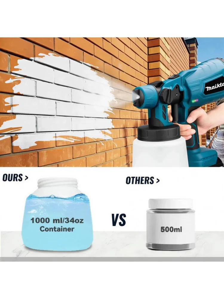 Originele Makita Draadloze Airbrush Verfspuitpistool Draagbare Spuitapparaat voor Snel Schilderen Auto Meubels Wand Ambachten & Desinfectiemiddel Batterij - afbeelding 2