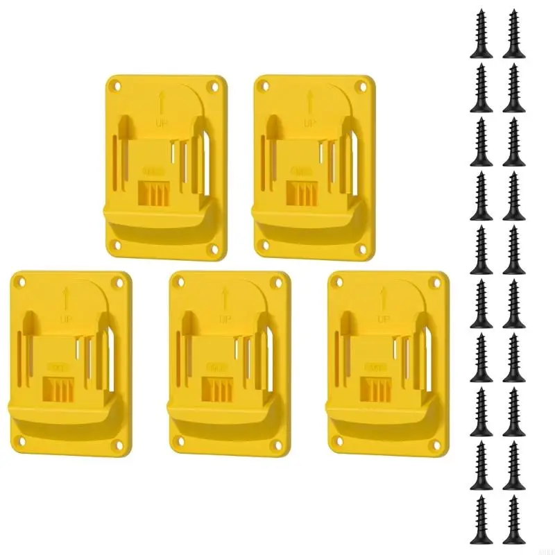 A0KE Tool Wall Organizers Rack For Drill Storage 4 Slot ABS Mounting System Secure Fit