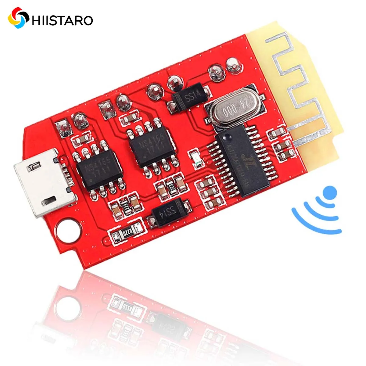2Pcs CT14 Miniature 4.2 Stereo Bluetooth Amplifier Board Audio Module Class F 5W+5W with Charging DIY Modified Speaker