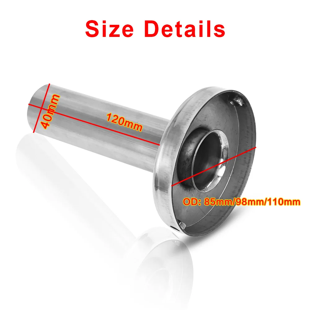 Car Exhaust Muffler Tip 3.5in/4in/4.5in Universal Stainless Steel Removable Noise reduction Muffler Car Modification Accessories