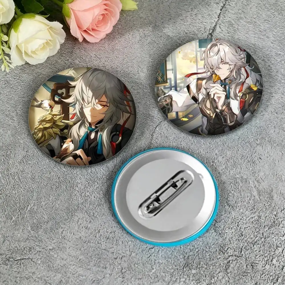 HSR J-Jing Yuan 25 32 44 58 75mm Badges Personalized Round Brooches Pins Accessory Gift