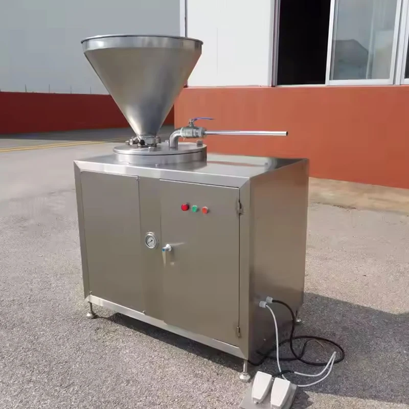 Food Grade Stainless Steel Hydraulic Sausage Filling Machine Supporting U-Type Clipper and Automatic Linker