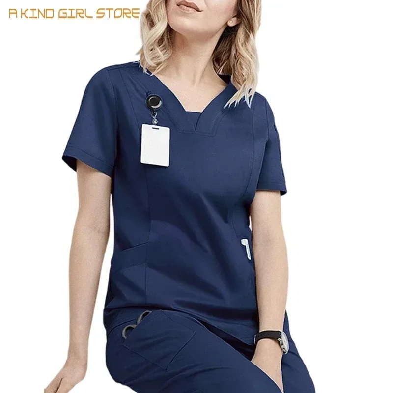 Newest Women Scrubs Sets Wholesale Operating Room Medical Uniform Hospital Dental Clinical Workwear Clothing Surgical Workwear