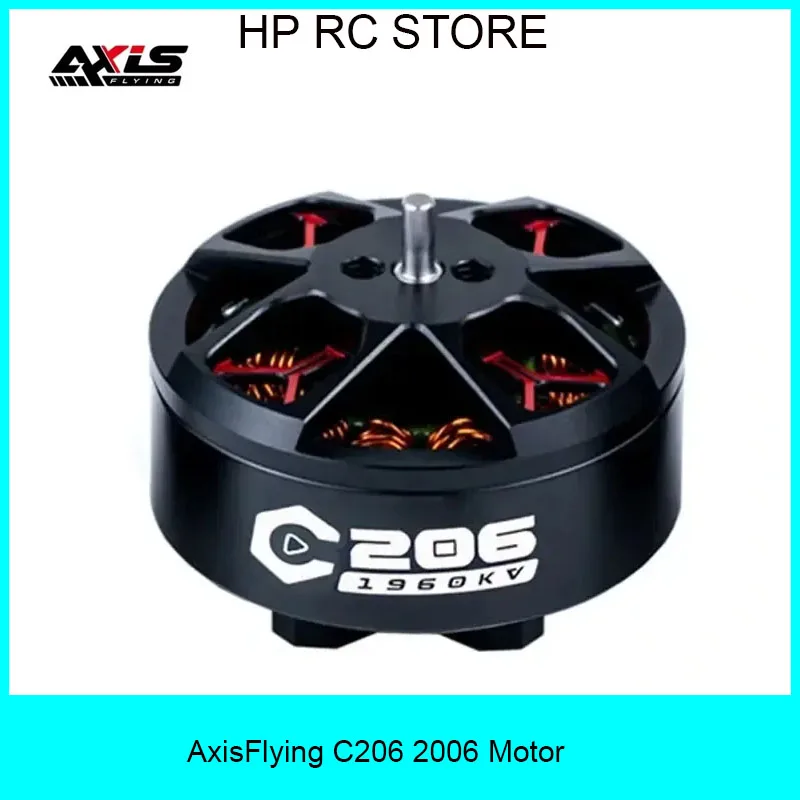 

Axisflying C206 2006 1960KV Brushless Motor - 12N14P 6S 1.5mm Shaft for 3.5" Ducted FPV Drones