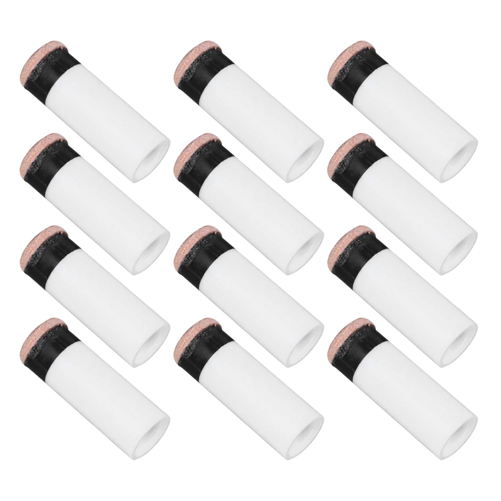 

12Pcs Billiard Cue Tips Screw on 12mm Replacement Set Pool Cue Stick Repair Kit Accessories Slip on Pool Tips