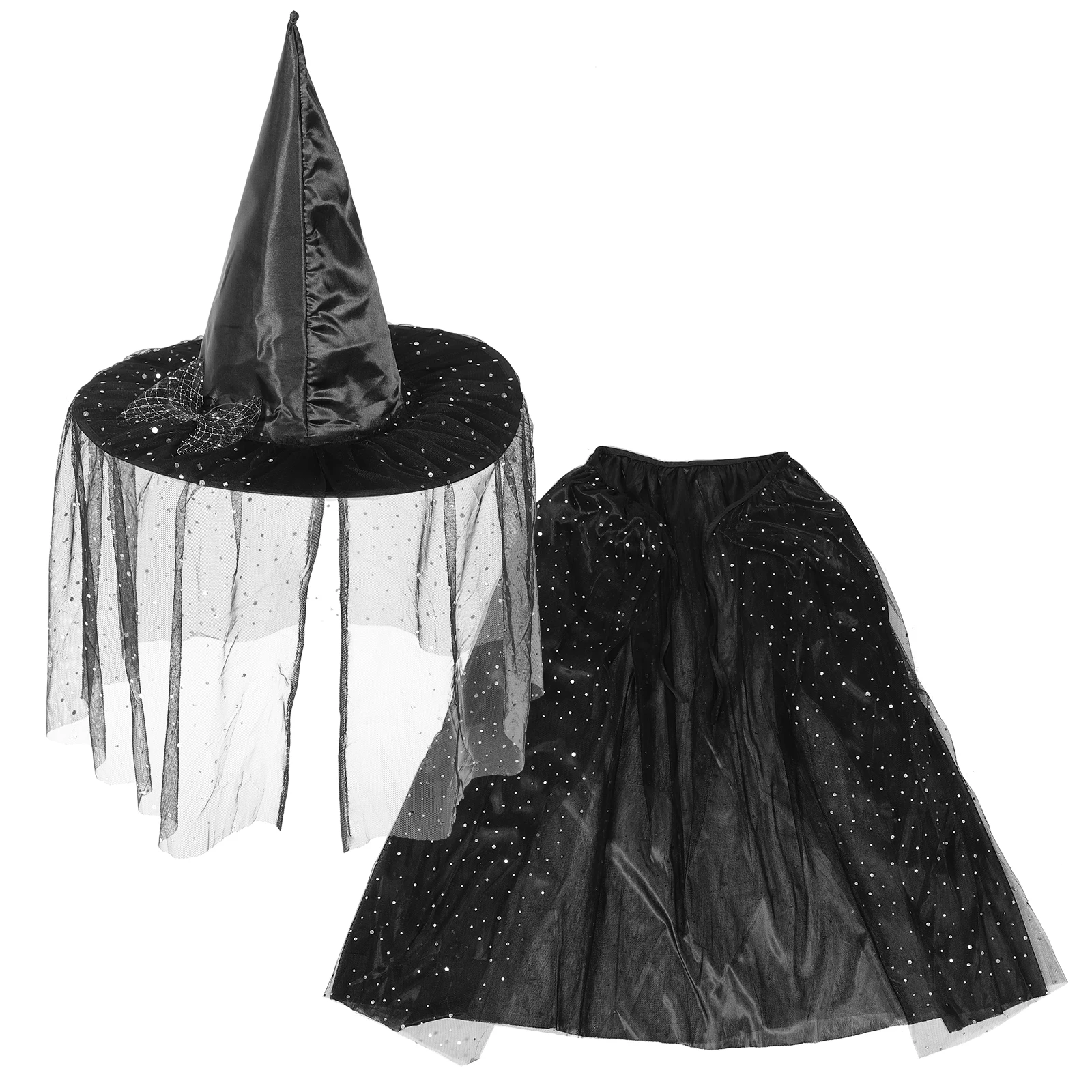 

Kid Cape Hat Set Star Costume Polyester Cloak Halloween Kids Carnival Prop Stage Child Costumes Bright Color Exquisite