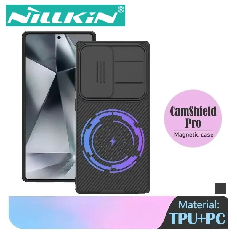 

Магнитный чехол NILLKIN для Samsung Galaxy S24 Ultra, S25 ULTRA Plus S25 FE, сдвижная крышка для защиты камеры и конфиденциальности